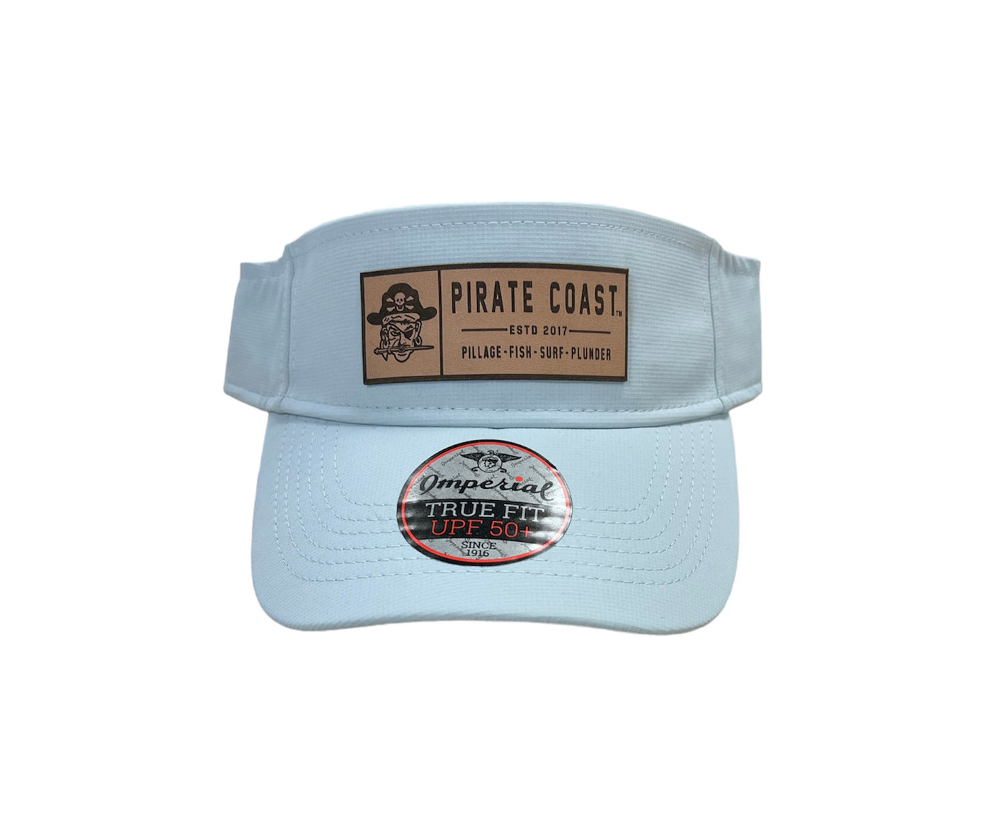 Pirate Head Leather Patch Visor