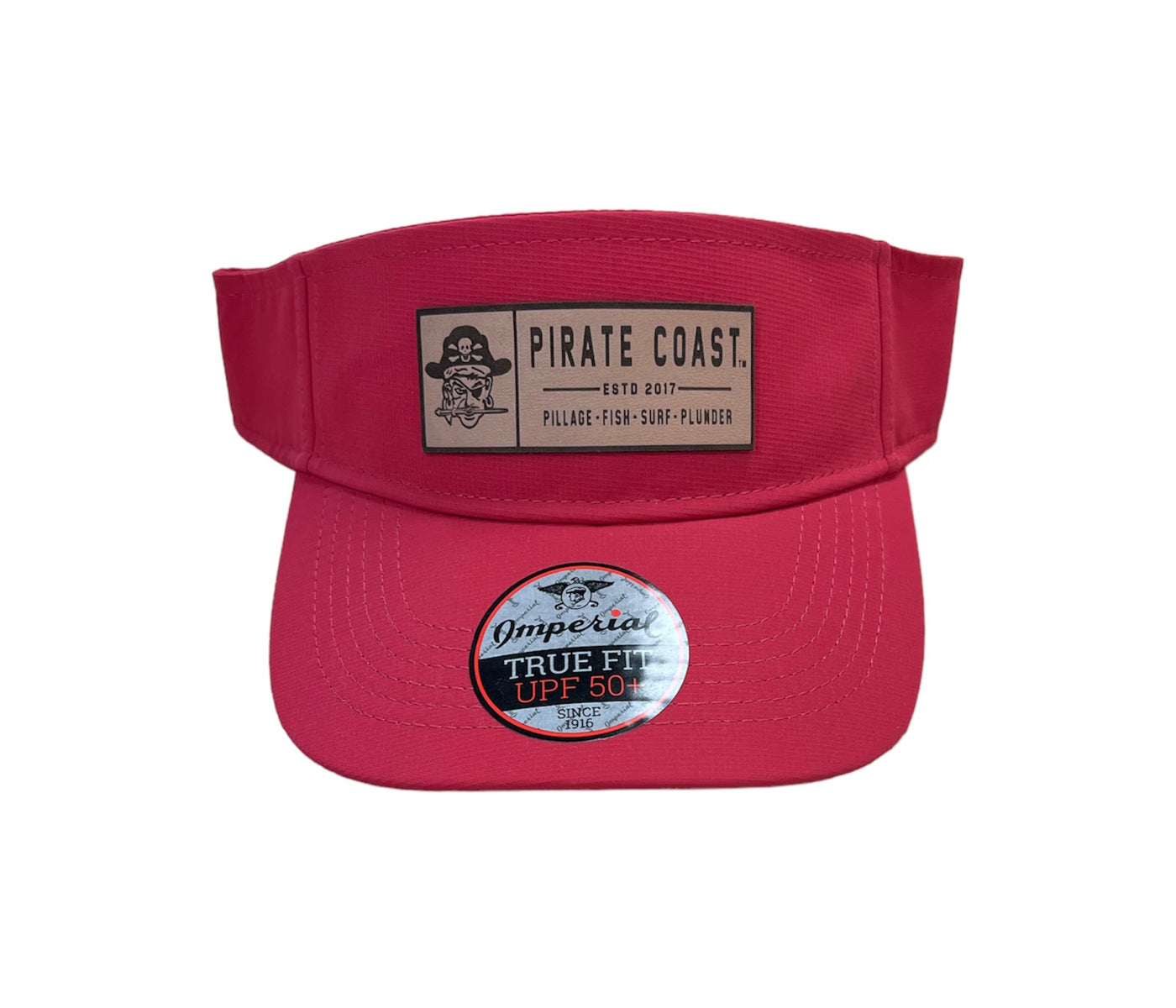 Pirate Head Leather Patch Visor